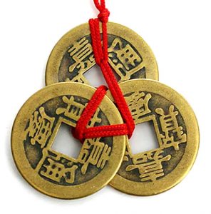 FENG SHUI METAL 3 LUCKY COINS big